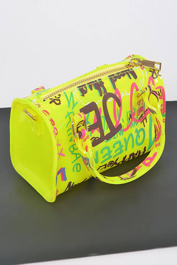 Shop Neighbors - Wholesale Crossbody Bag - Women's - Graffiti PVC Boston Bag5