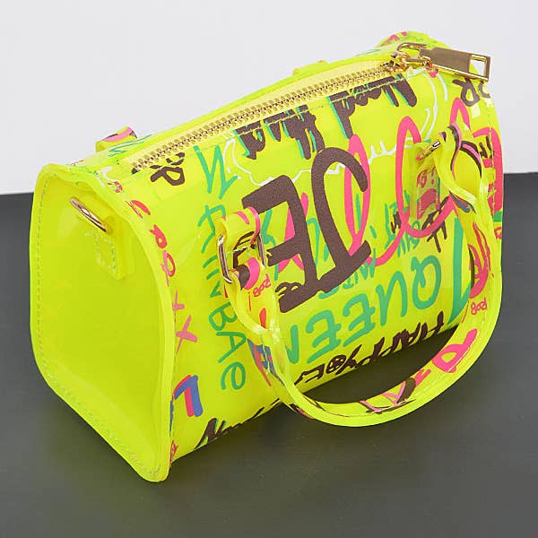 Shop Neighbors - Wholesale Crossbody Bag - Women's - Graffiti PVC Boston Bag5