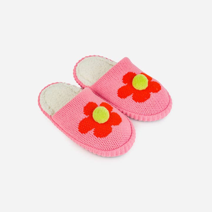 VERLOOP | knits – wholesale Tofflor - Unisex – Flower Pom Slide Tofflor4