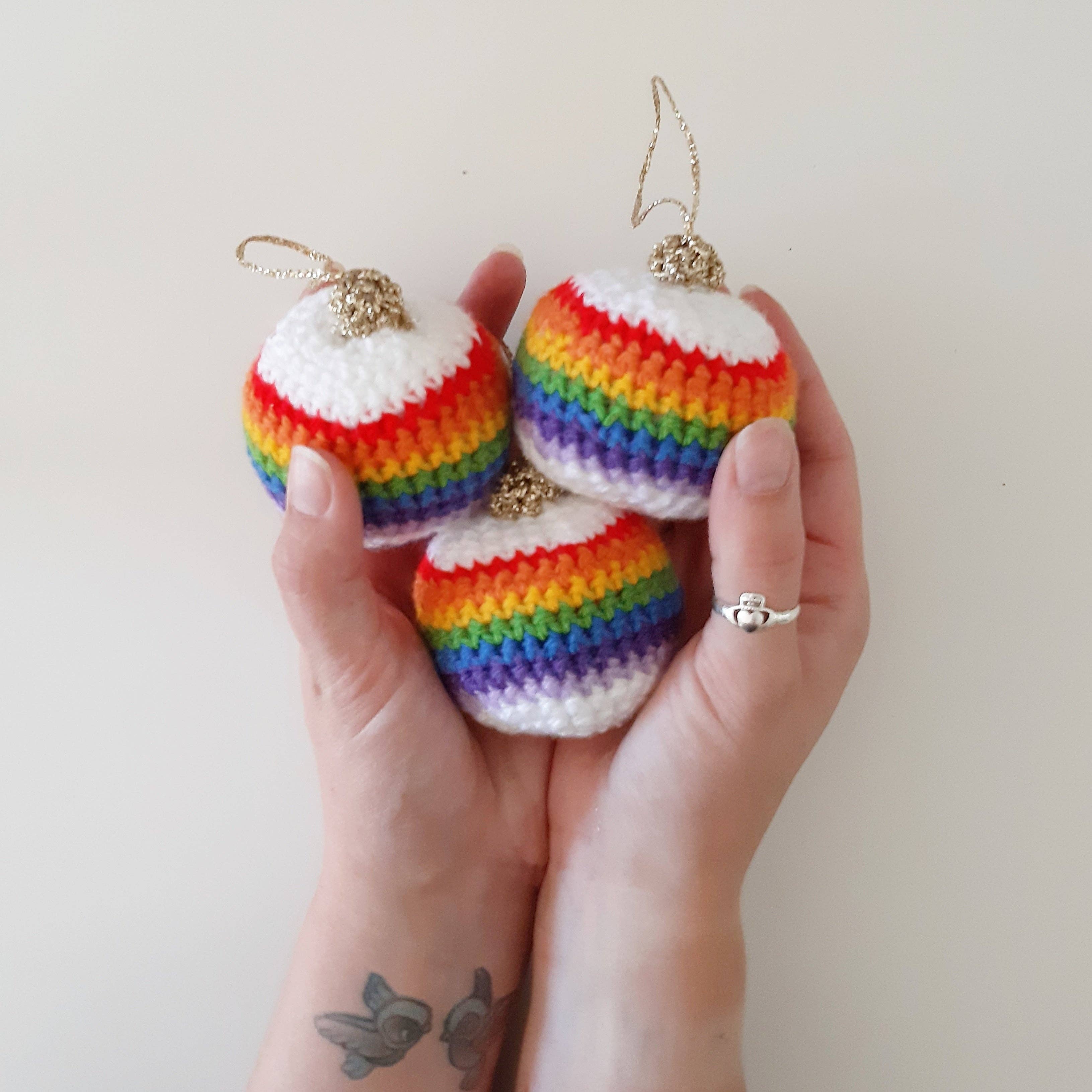 The Pigeon's Nest – wholesale Knitting/Crochet Supplies – Rainbow Bauble Crochet Printed Pattern |1