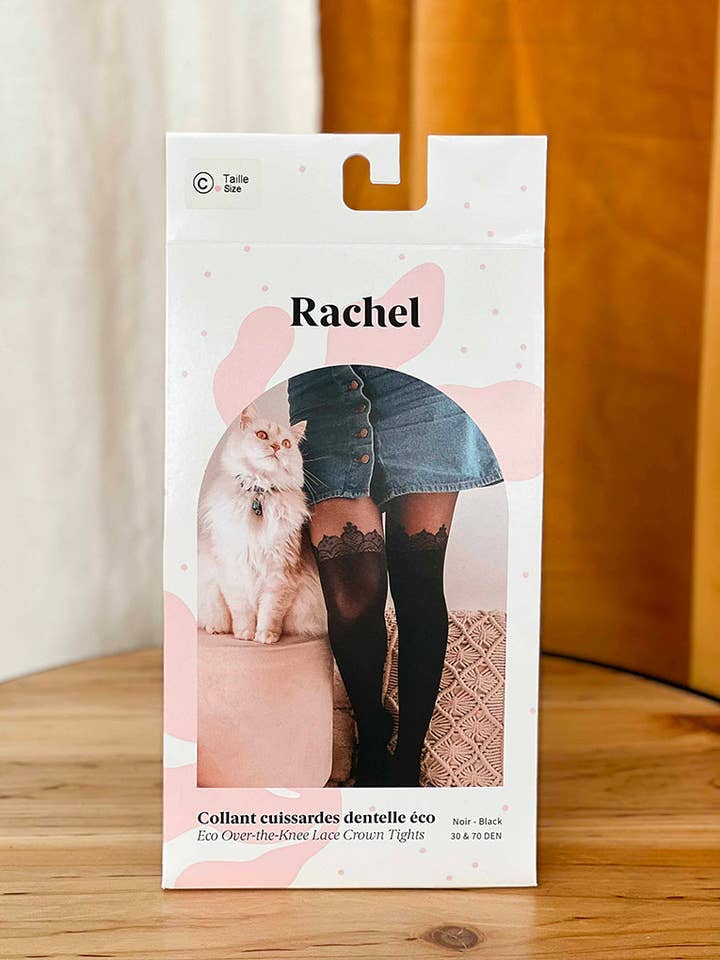 Rachel - Wholesale Tights - Women's - Over-the-Knee Lace Crown Tights - BOXED
