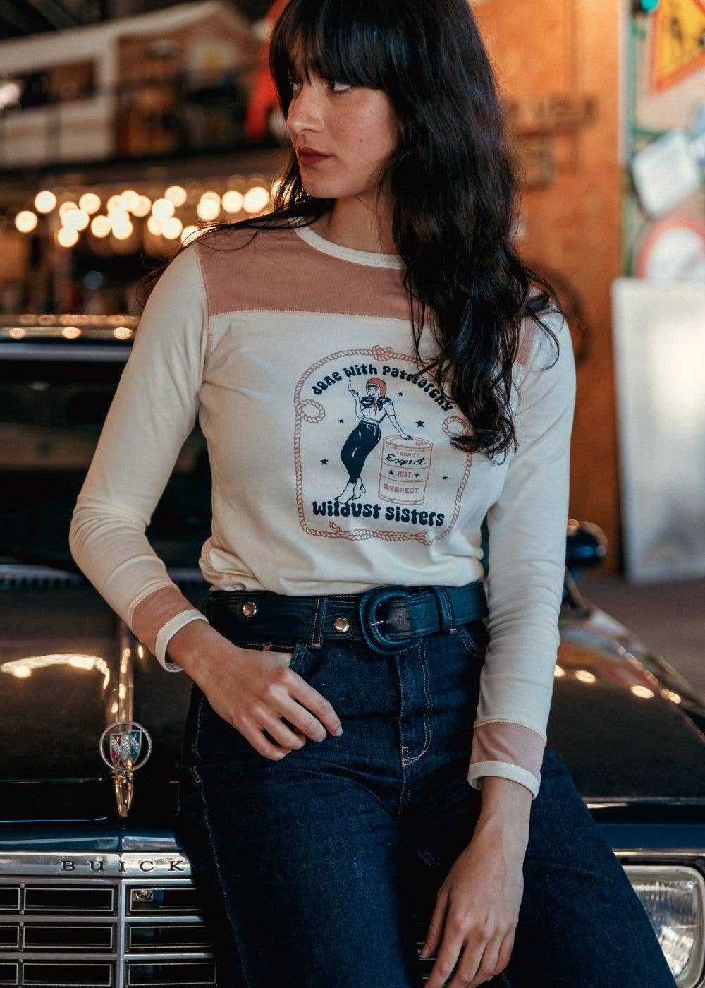 WILDUST - Wholesale Screen Printed T-Shirt - Women's - WESTERN TEE - RESPECT3
