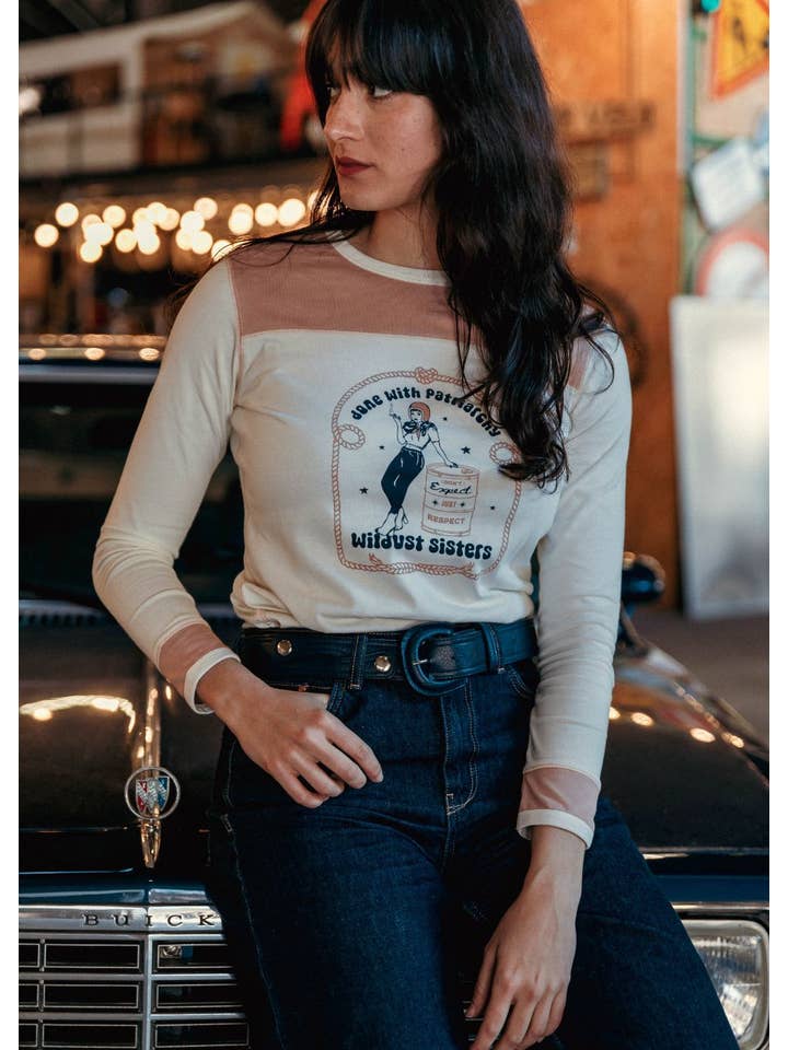 WILDUST - Wholesale Screen Printed T-Shirt - Women's - WESTERN TEE - RESPECT3