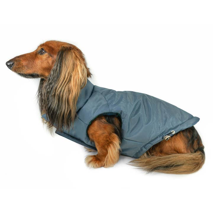 Reversible Puffer Dog Coat - Twilight Blue for wholesale by DJANGO