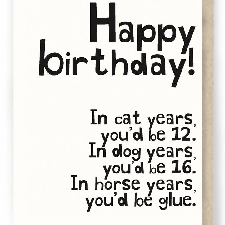 Hit and Run Greetings - Wholesale Birthday Card - Handmade Funny Birthday Card - Sarcastic Style