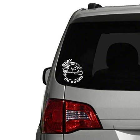 BABY ON BOARD - BABY YODA - STARWARS - baby decals for wholesale by Dolce Crafts LLC