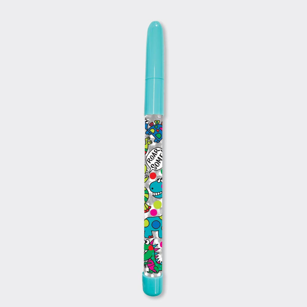Rachel Ellen Designs – wholesale Pen – Ballpoint Glitter Pen - Dinosaurs - 24 in tub1
