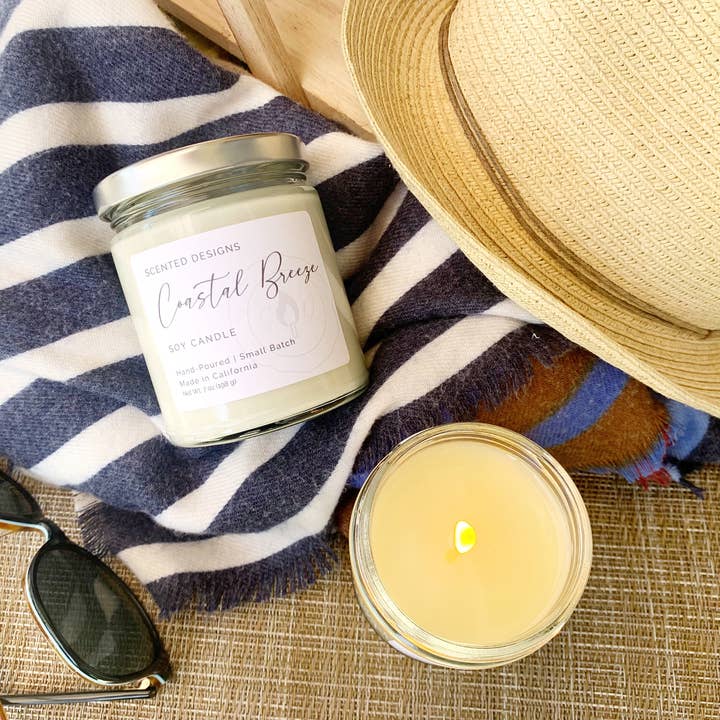 Scented Designs Candle Co - Wholesale Jar/Filled Candle - Coastal Breeze Soy Candle - 7oz Signature Jar2