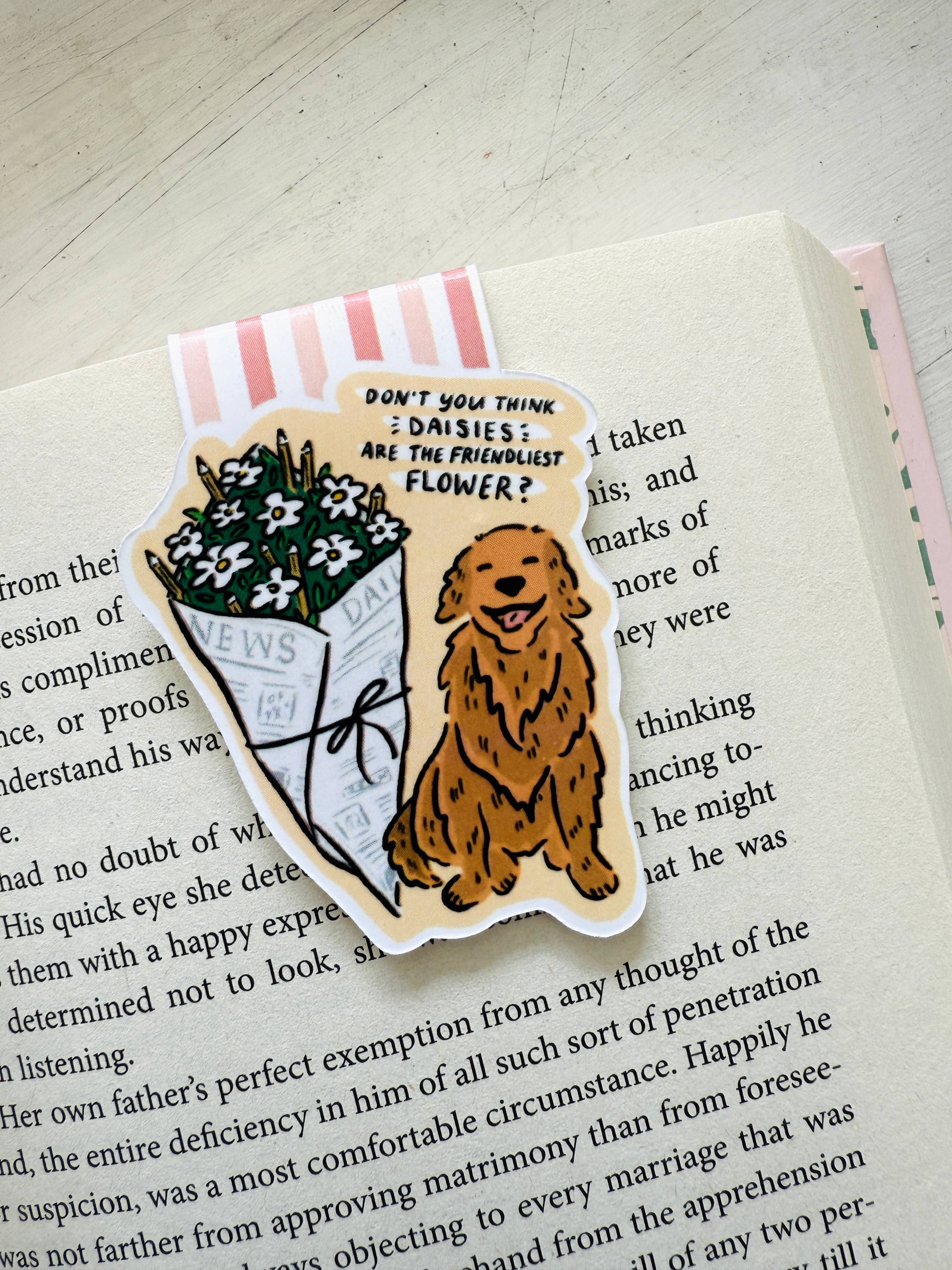 Makerie Day - Wholesale Bookmark - You've Got Mail | Golden Retriever Magnetic Bookmark  1