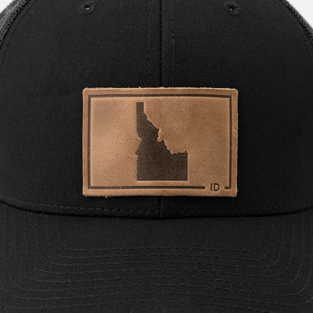 Range Leather Co. - Wholesale Trucker Hat - Unisex - Idaho Silhouette Hat | Leather Patch Trucker Hat6