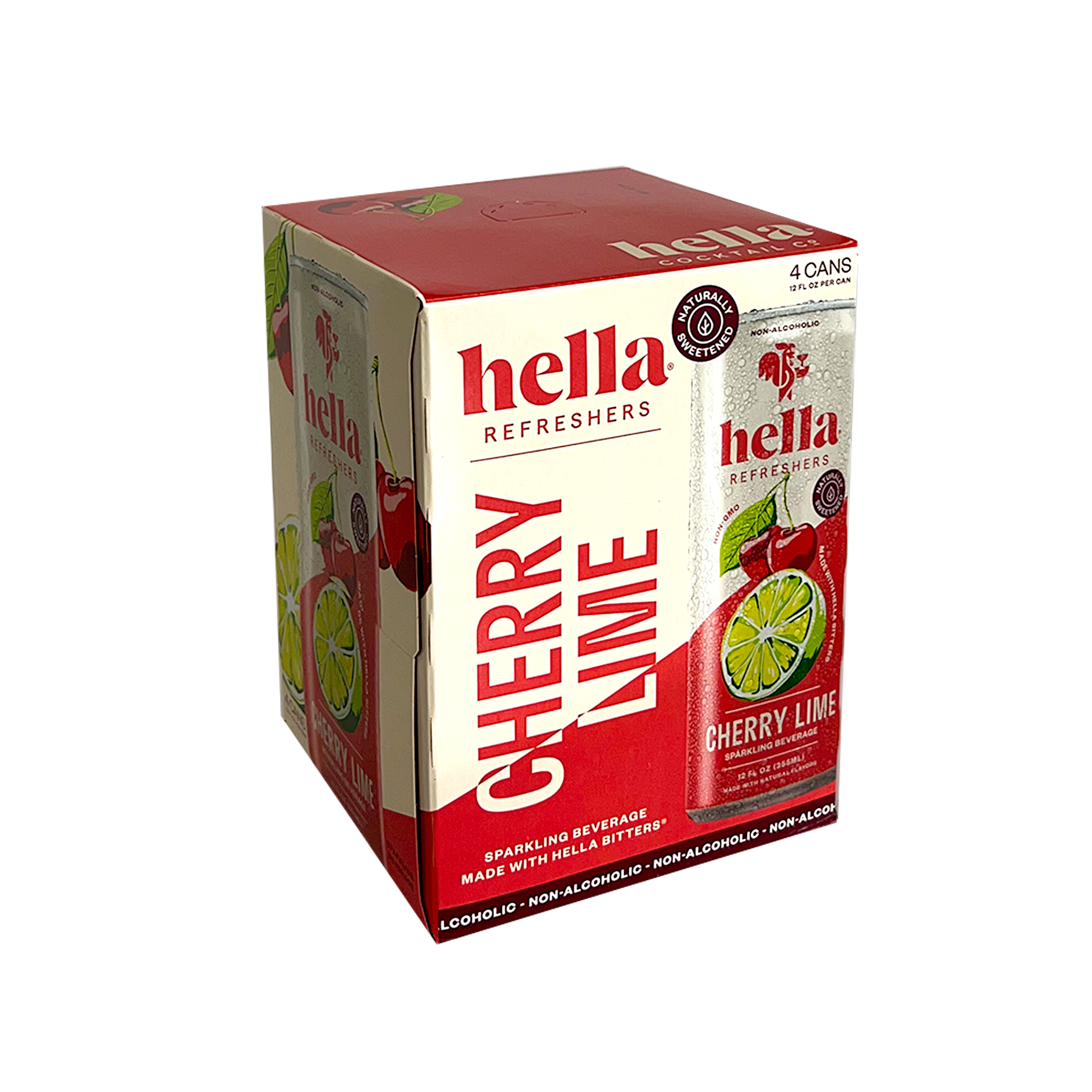 Hella Cocktail Co. - Wholesale Non-Alcoholic Aperitif/Mocktail - Hella Refreshers: Cherry Lime 12oz, 4-Pack1