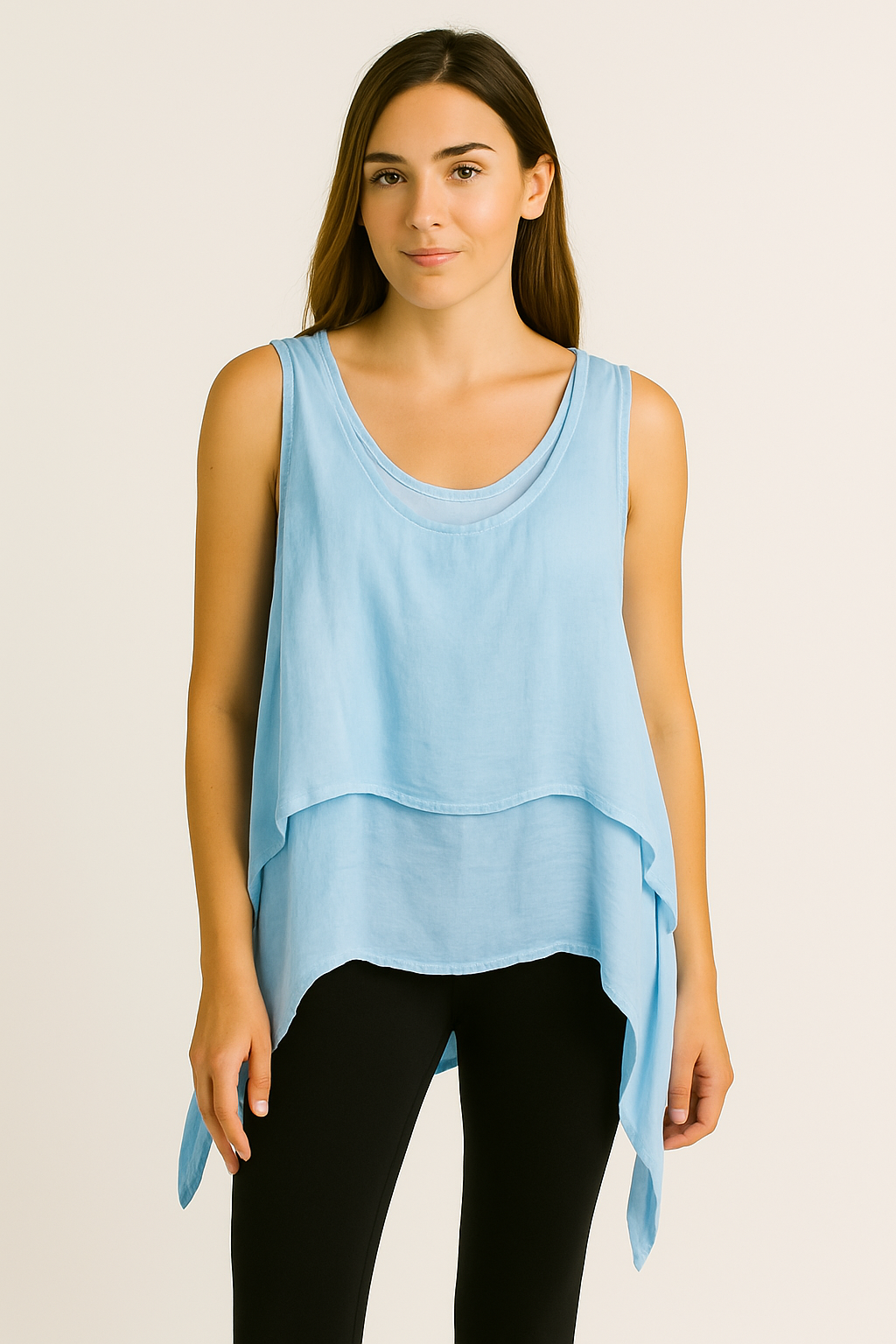 Lucy Sparks – wholesale Shirt – Women’s – COLD WASHED 2 PIECE SLEEVELESS TOP12