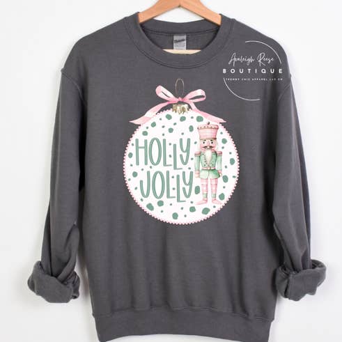 Trendy Chic Apparel LLC - Wholesale Graphic Sweatshirt - Women's - Holly Jolly Nutcracker Sweatshirts & T-Shirts 2