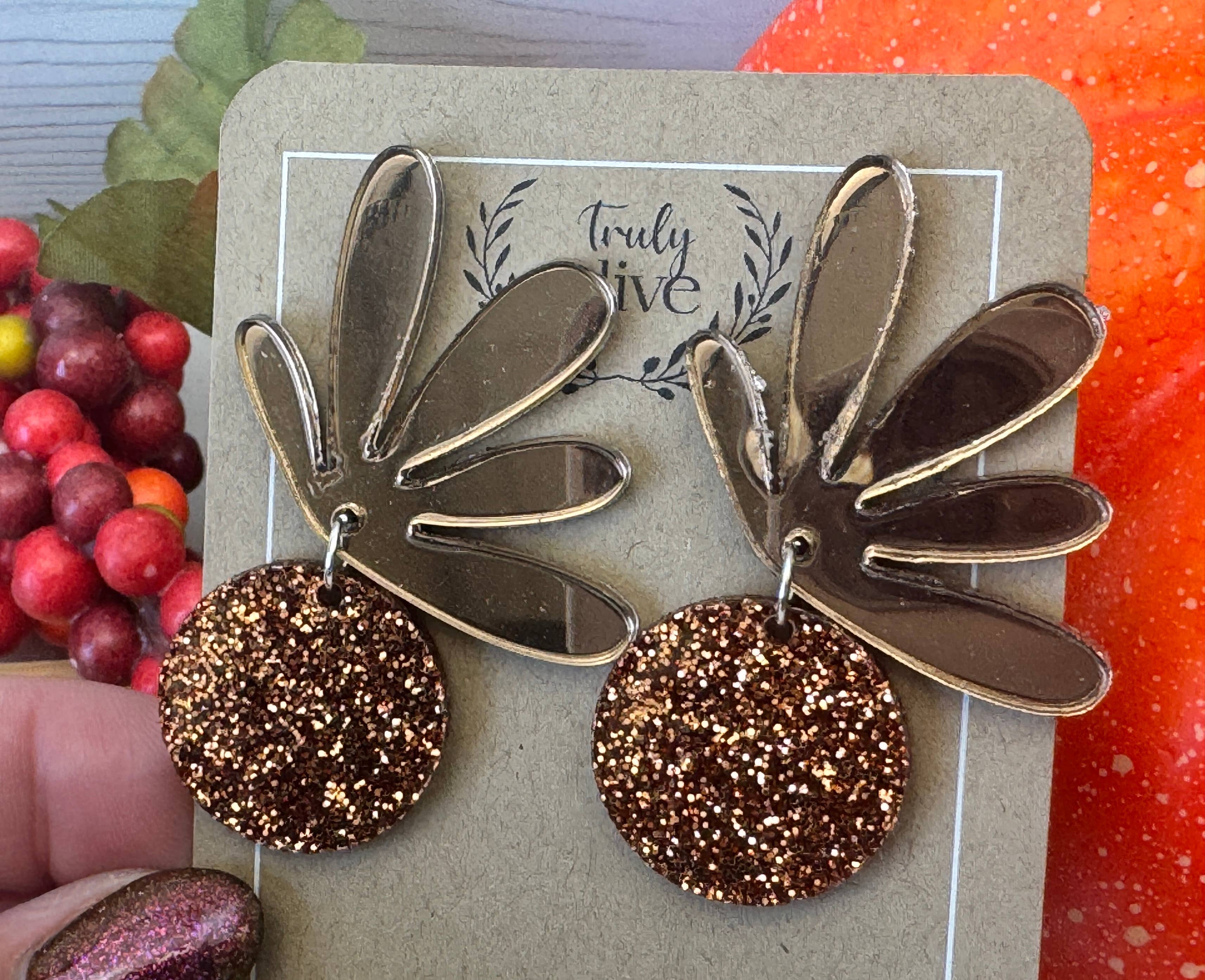 Truly Olive - Wholesale Dangle Earrings - Cutest Fall Flair Tiered Circle Earrings9