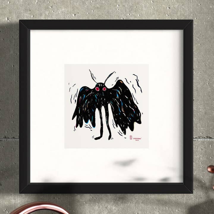 Petit imprimé Mothman pour la vente par Kyndra Sweep illustrations