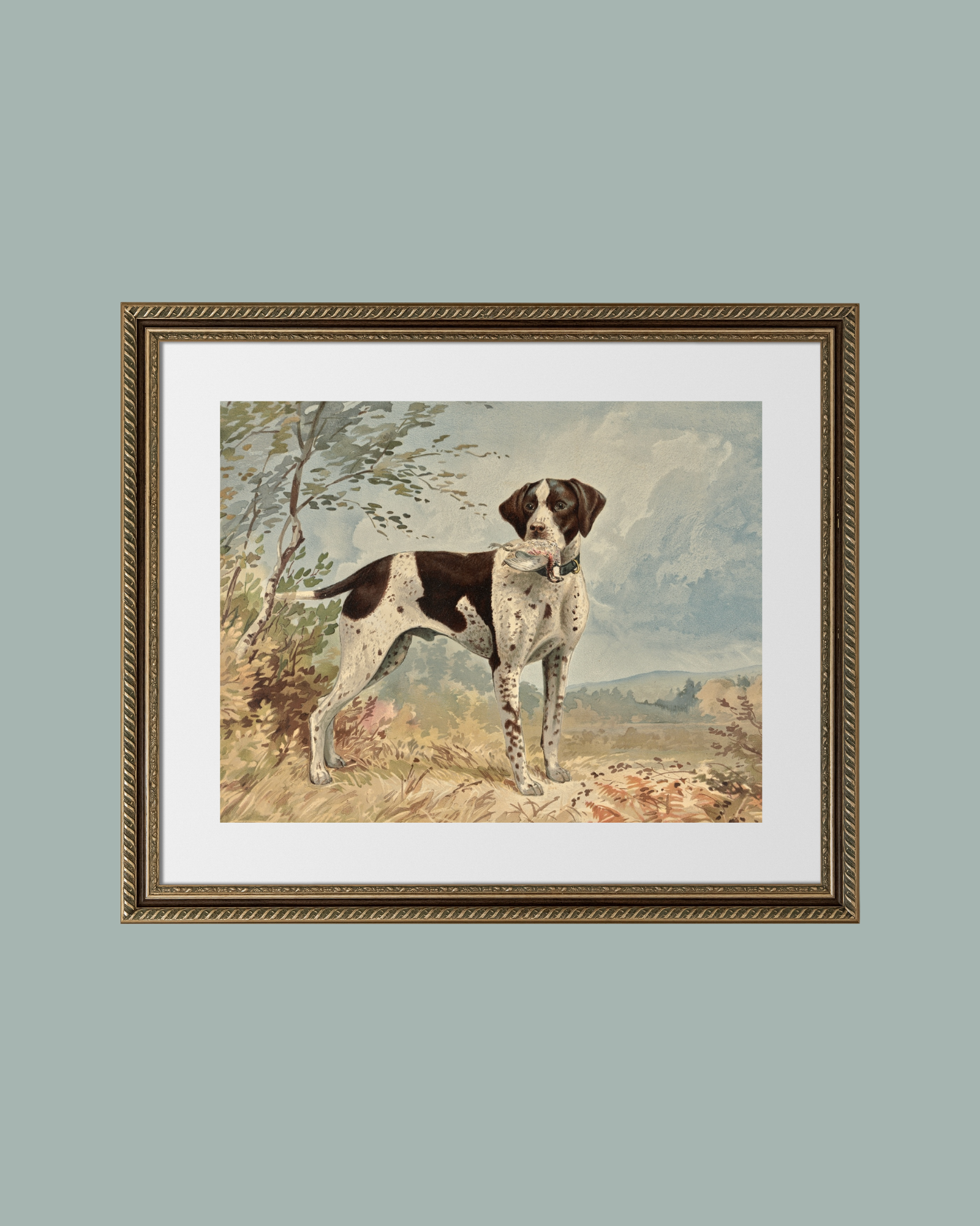 Sea to Skye - Wholesale Art Print - Standing English Pointer Antique Art Print6
