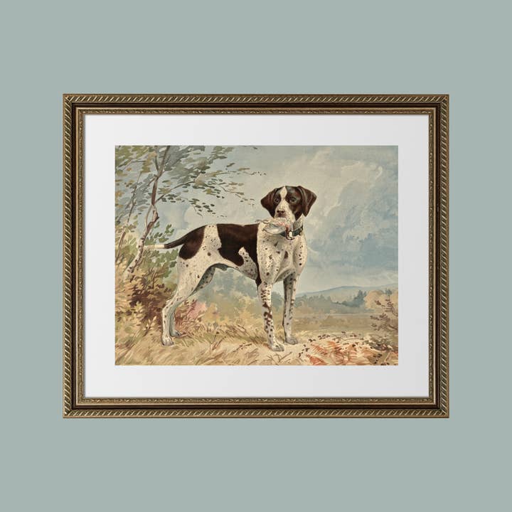 Sea to Skye - Wholesale Art Print - Standing English Pointer Antique Art Print6