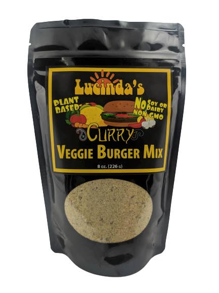 Lucinda's Curry Veggie Burger Mix for wholesale by Great Life By Lucinda