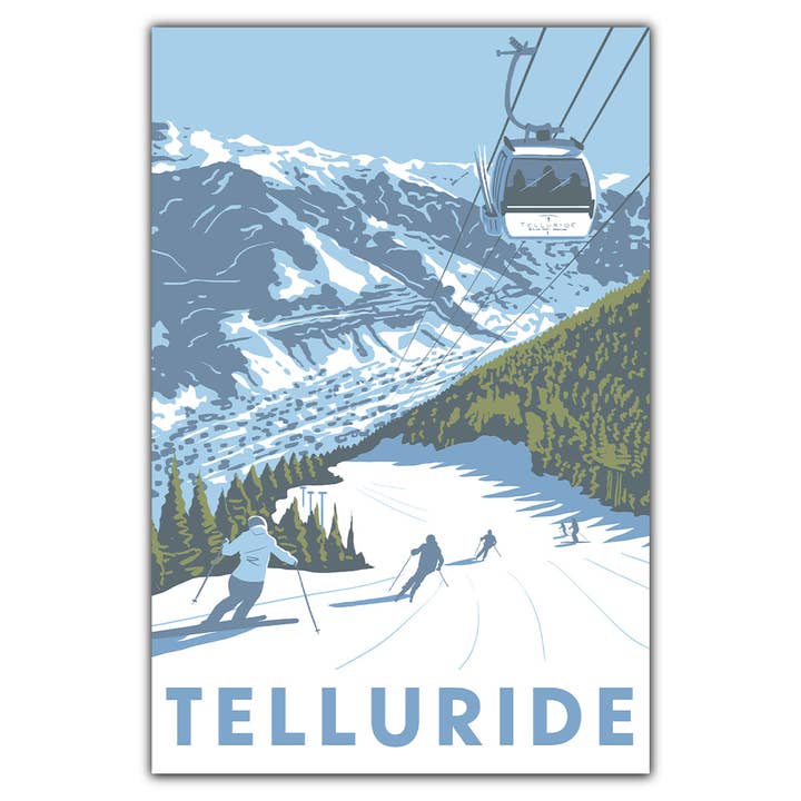 Bozz Prints - Wholesale Postcard - Ski Telluride Postcard