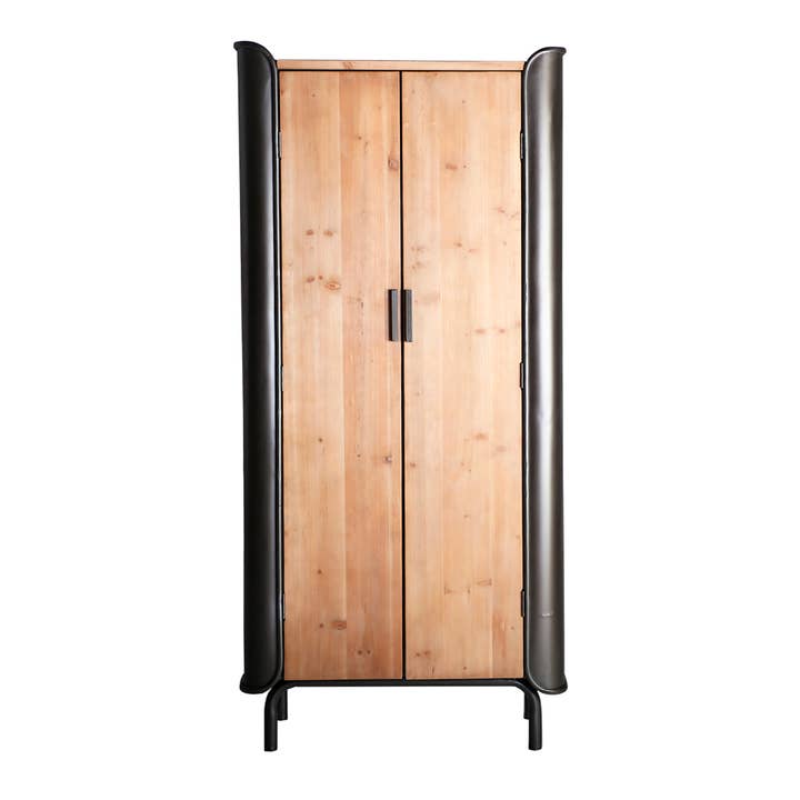 Briec Wardrobe, Made of Fir Wood, In Grey/Natural Color and other Purchase Wholesale ropa new collection. Free Returns & Net 60 Terms on Faire trending on Faire.