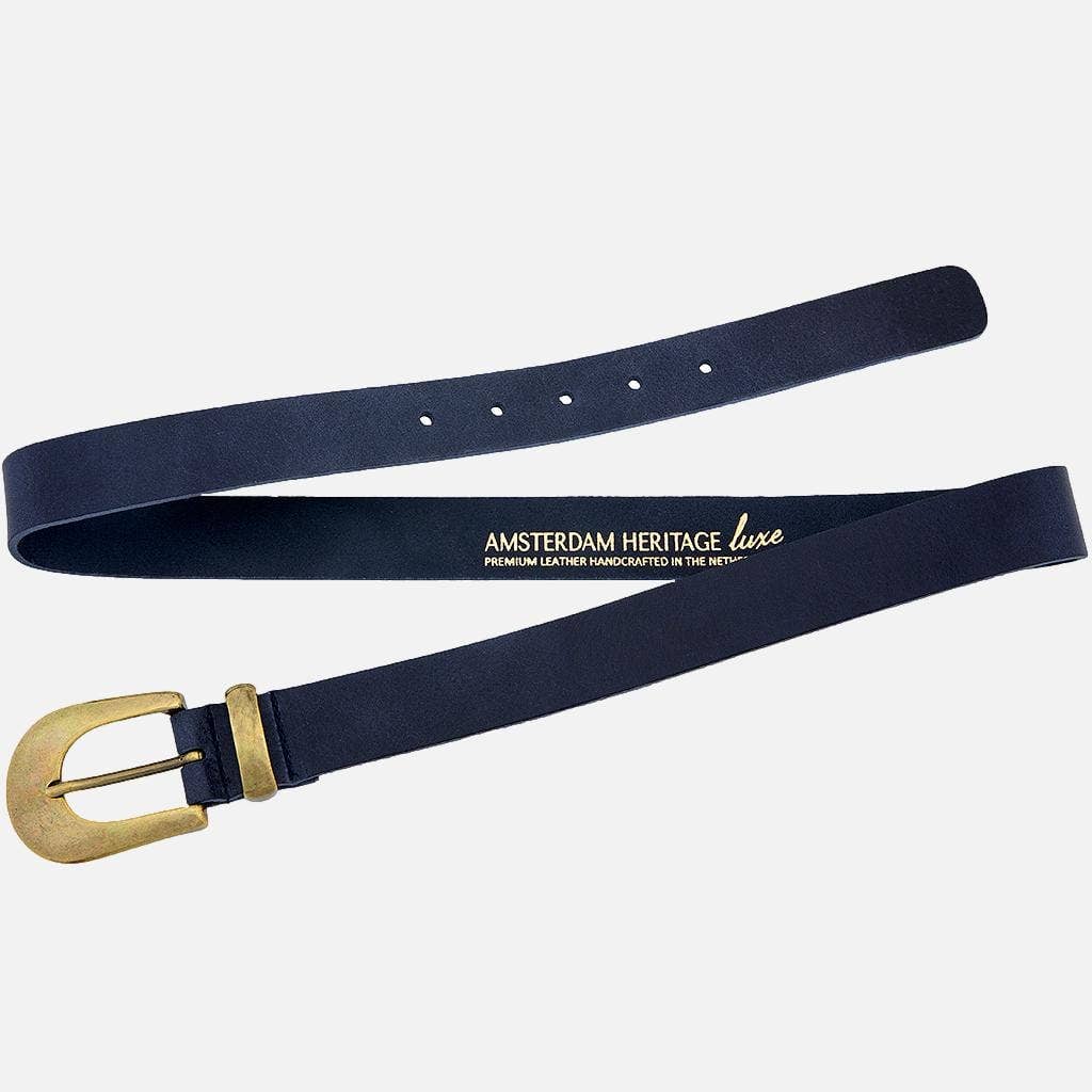 Amsterdam Heritage Leather Belts, Bags, Jackets & Apparel - Vente Ceinture – femme - FABRIQUÉ SUR COMMANDE Annie | Ceinture fine en cuir avec boucle dorée pour femme15