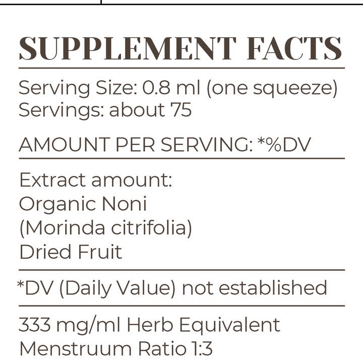 Garden Organics - Wholesale Tincture - Noni Tincture1