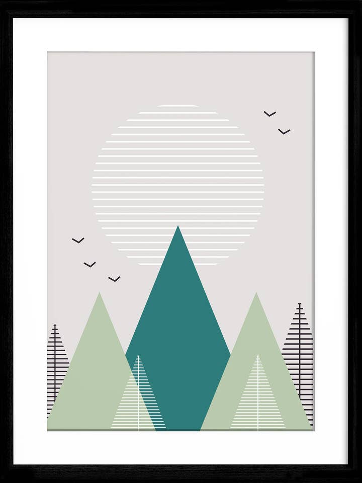 Lámina abstracta de arte montañés para venta al por mayor de Oh So Connie