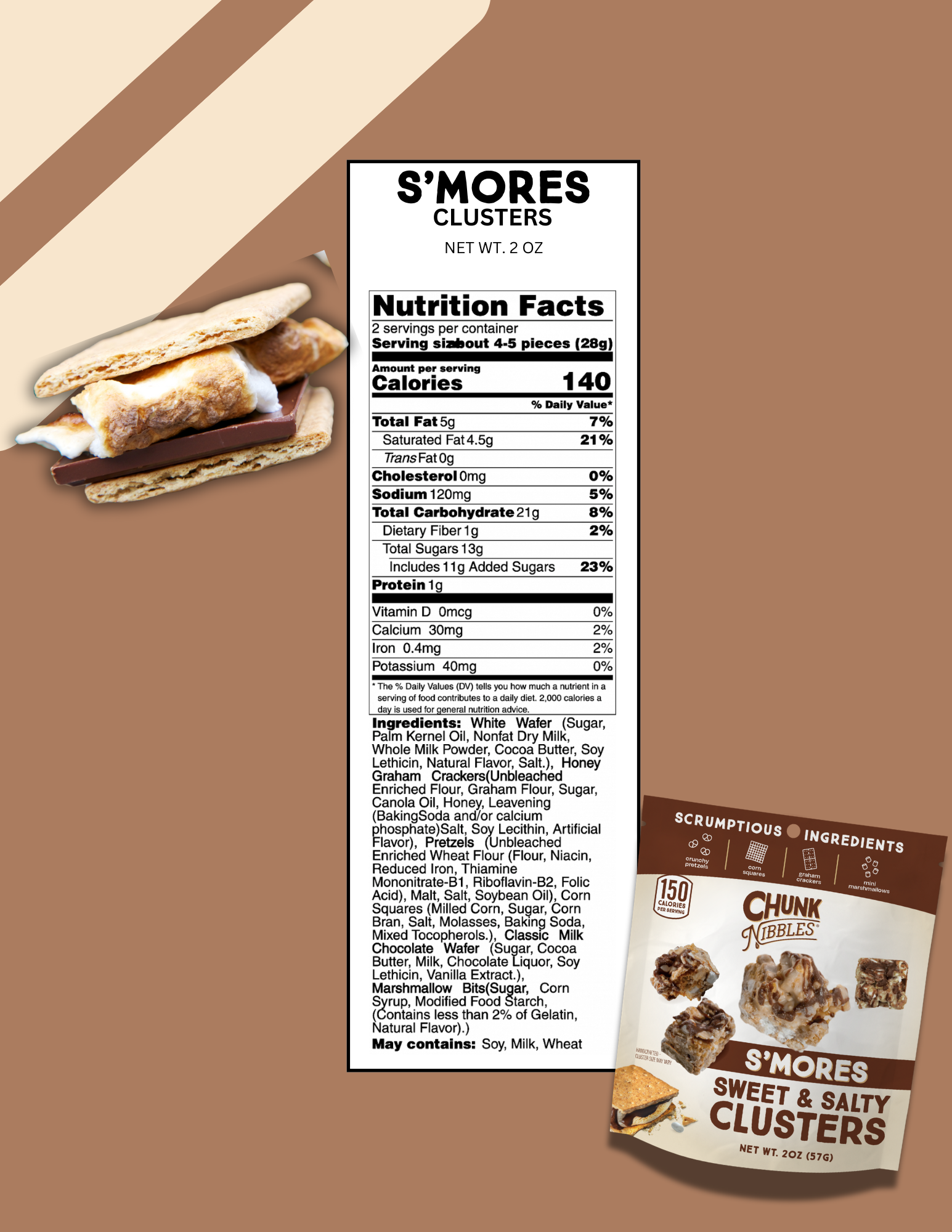 Chunk Nibbles – wholesale Pretzels – Mixed 4 Flavor Case Chunk Nibbles 2oz Snack Pack1