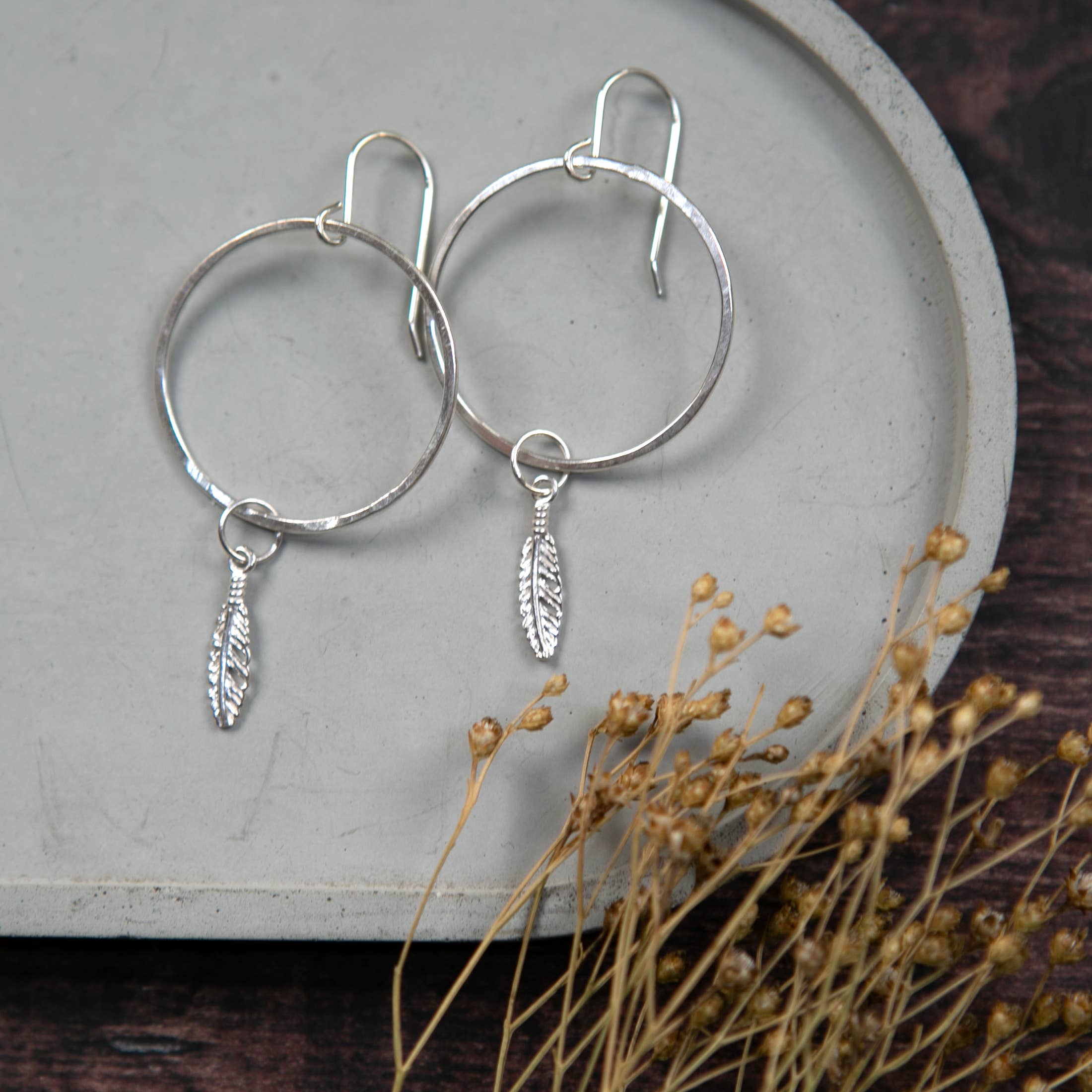 The Old Farmhouse Jewellery – wholesale Dangle earrings – Small Charm & Hoop Earrings, sterling silver, statement5