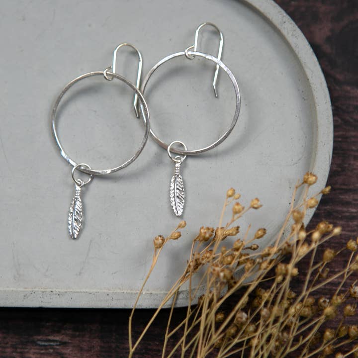 The Old Farmhouse Jewellery – wholesale Dangle earrings – Small Charm & Hoop Earrings, sterling silver, statement5