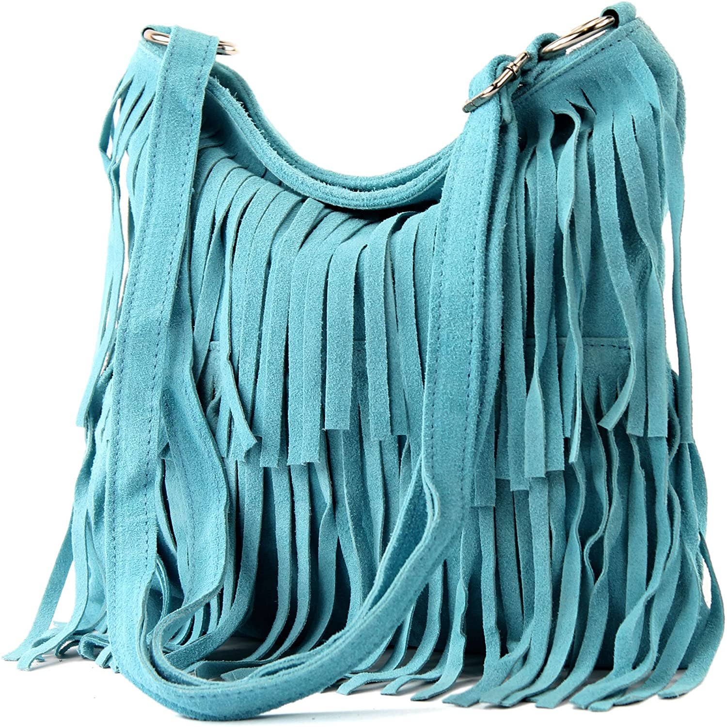 Ellas Trading - Wholesale Crossbody Bag - Women's - Italian Suede Leather Fringed Shoulder Crossbody Bag2