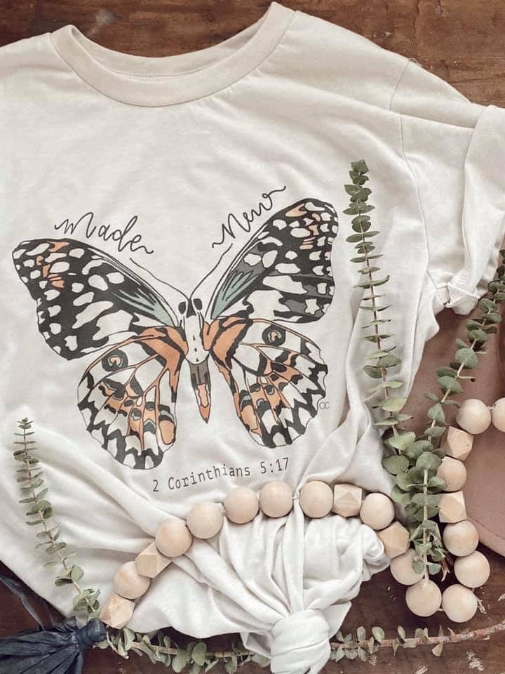Made New Butterfly Graphic Tee for wholesale by Whitney | Chaudoin Creations