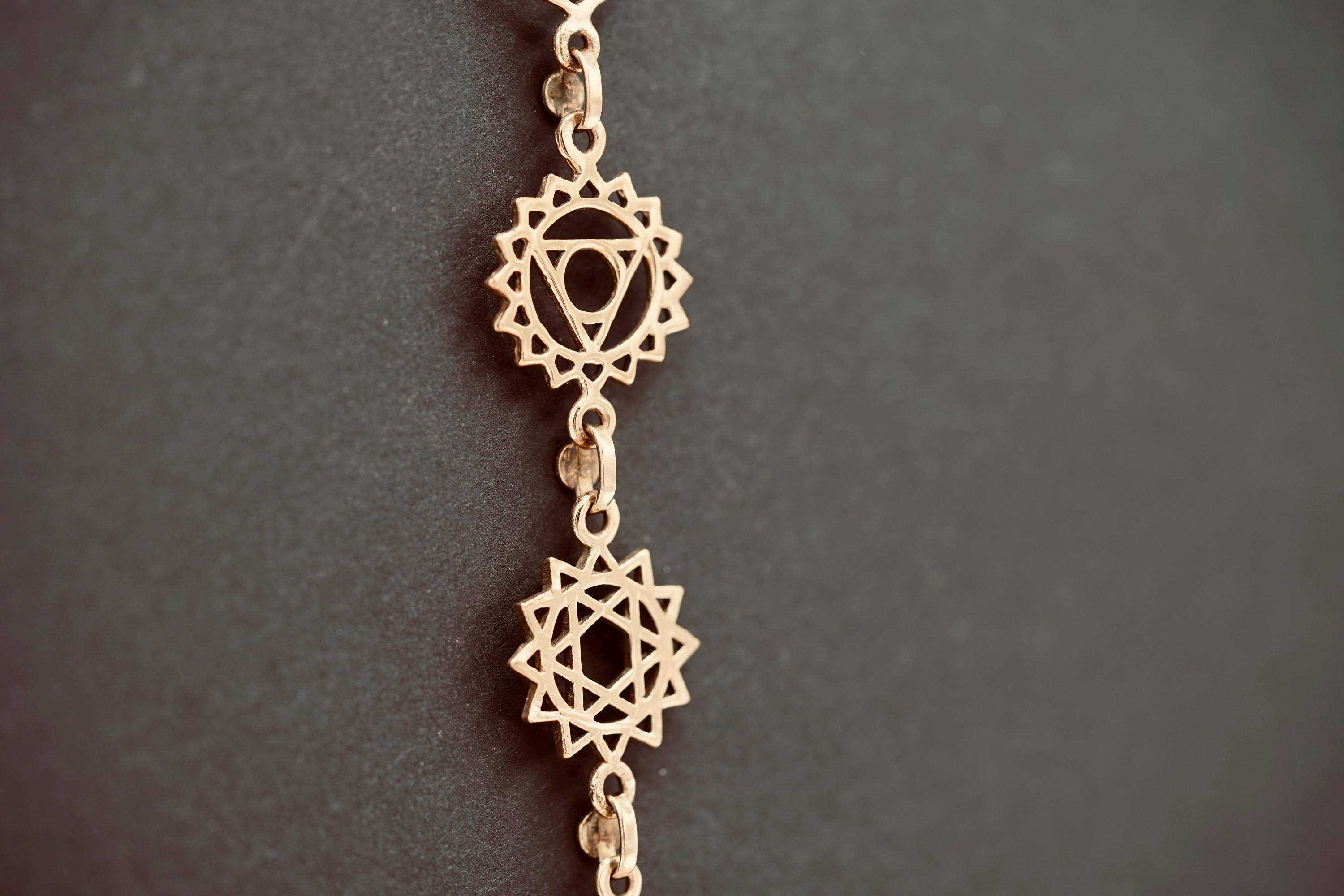 Kaali Boutique – wholesale Pendant/charm necklace – Gold Seven 7 Chakras Necklace / Gift Box / Gift For Her / Hypoallergenic / Yoga / / Boho / Hippie / Rustic / Ethnic3