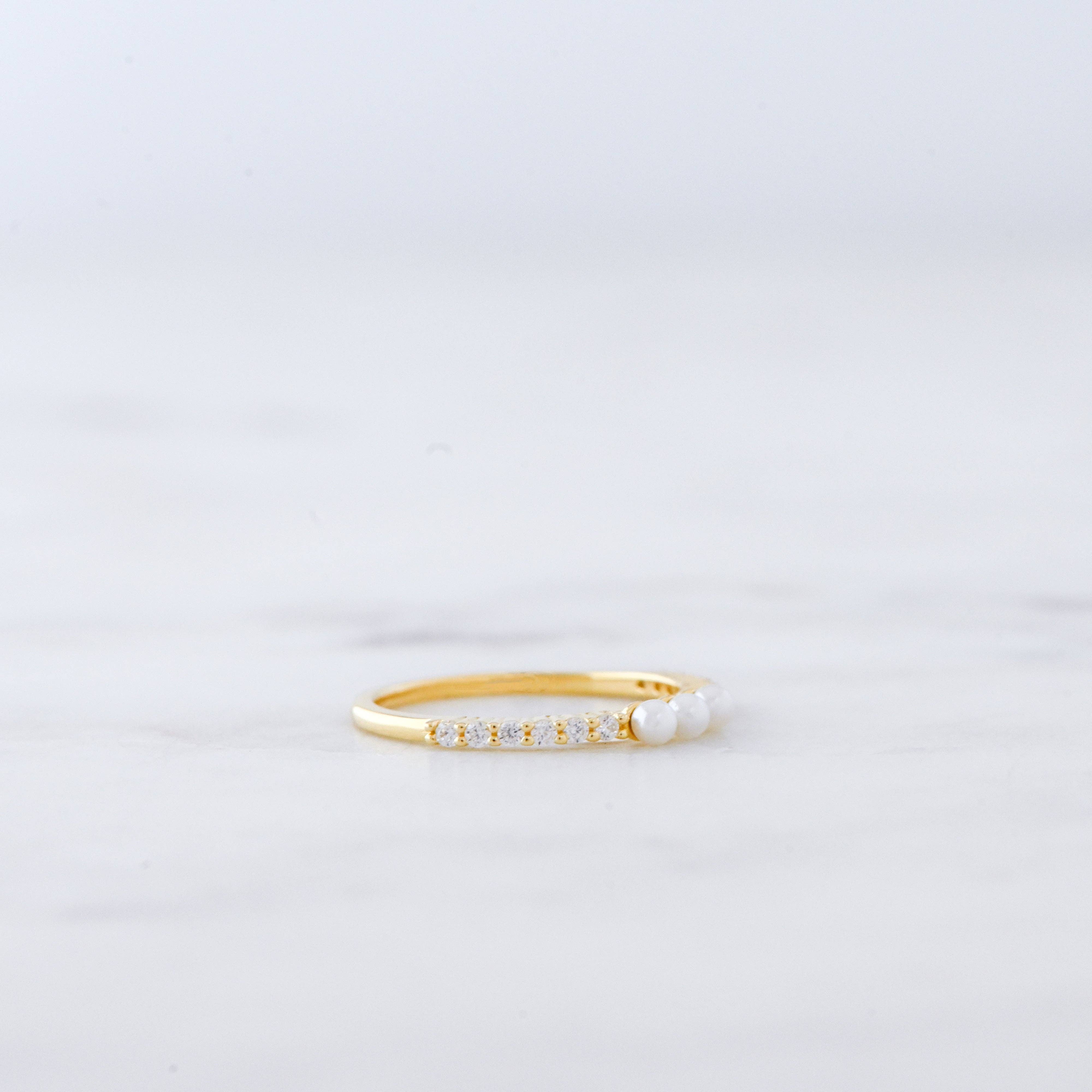 Sami Jewels - Venta al por mayor Anillo con gemas - Anillo Tres Perlas5