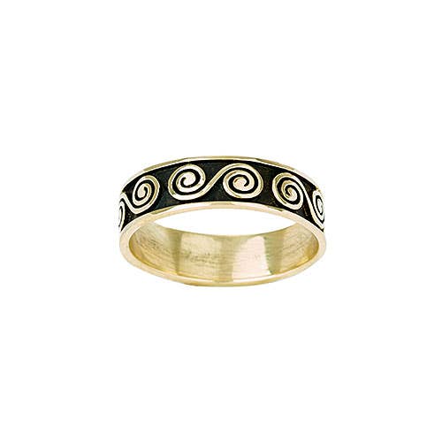 Double Spiral Bronze Men's Ring for wholesale by Tiger Mountain Jewelry