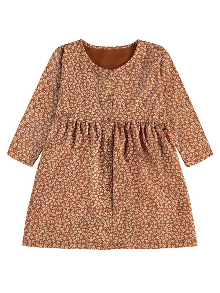 Robe à épaules tombantes en terre cuite Sabrina pour la vente par Tiralahilacha