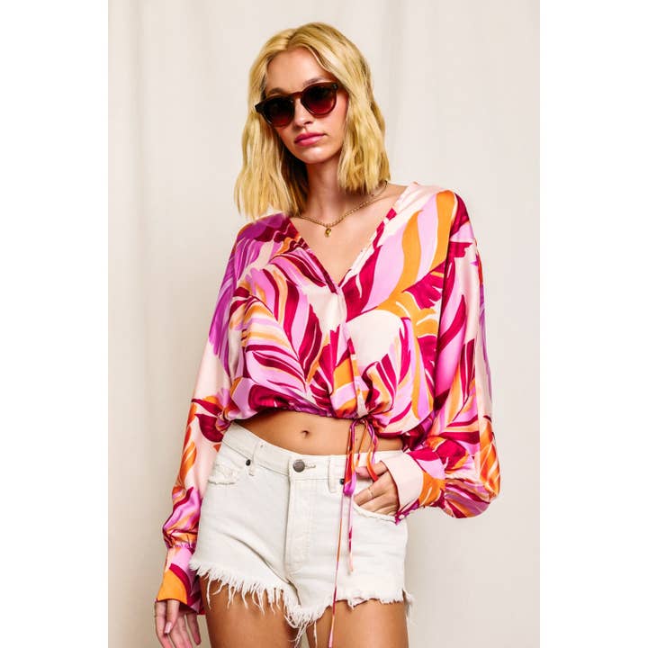 Berry Kiss Surplice Top for wholesale by Dress Forum