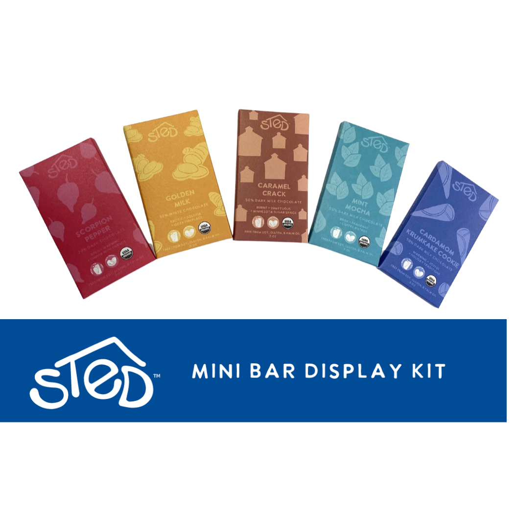Sted Foods – wholesale Chocolate bar – Mini Bars Display Kit1