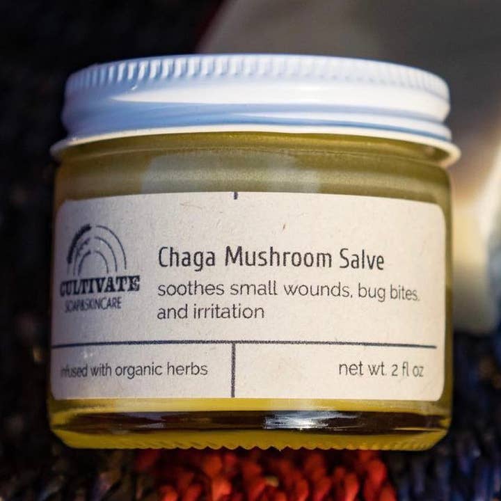 Chaga Mushroom Salve | Herbal Salve | Local Organic Herbs for wholesale by Cultivate Soap and Skincare