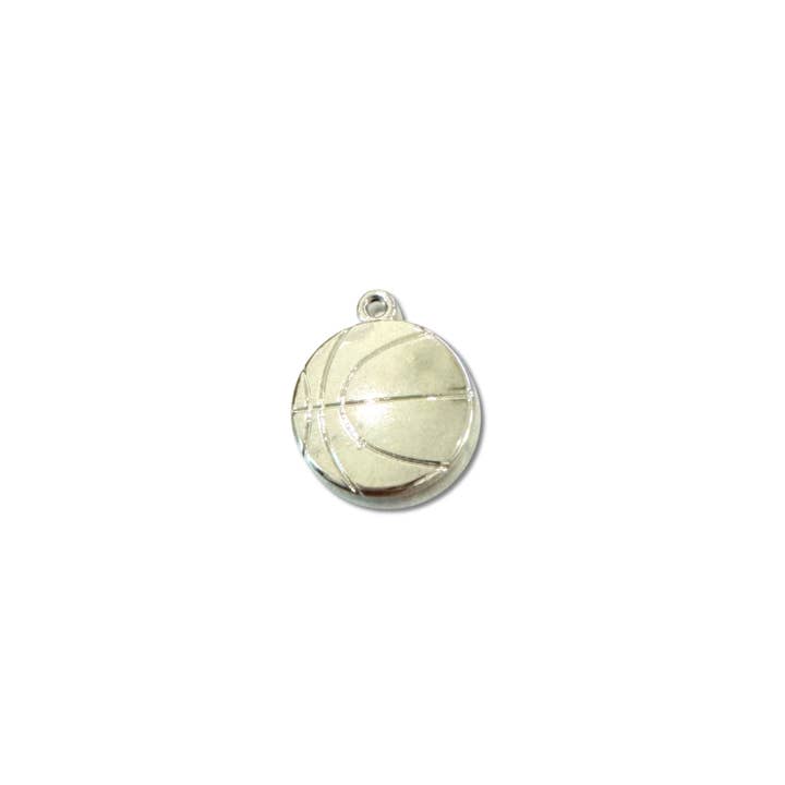 * Silver Basketball Charm for wholesale by The Charm Bar Company