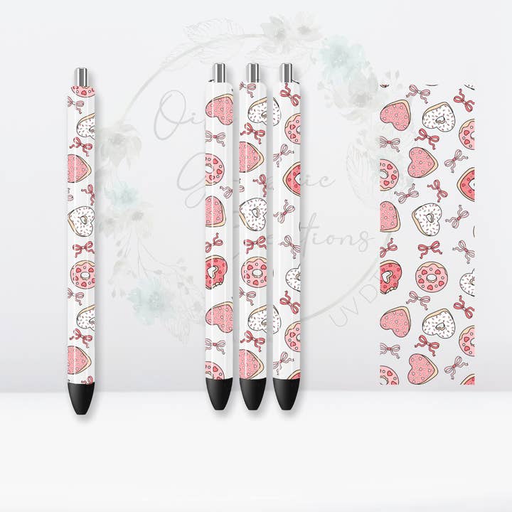 Donuts & Bows-UV DTF Pen Decal for wholesale by Oily Graphic Creations