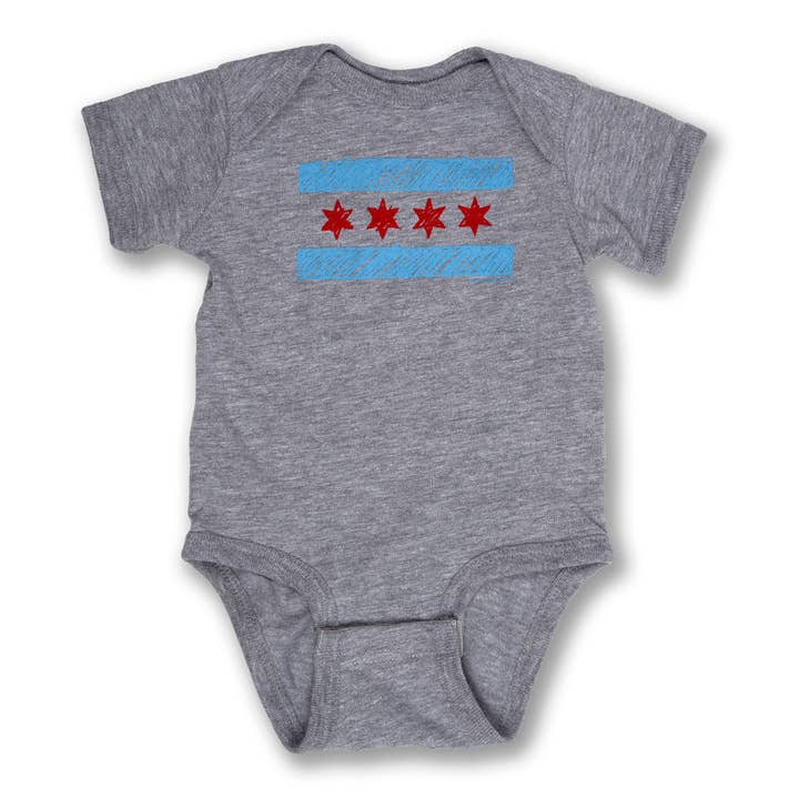 Chicago Doodle Flag - Infant Bodysuit for wholesale by Transit Tees