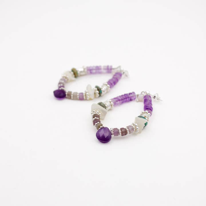 Orecchini a goccia heishi - JOANNE per la vendita all'ingrosso da parte di L'Atelier des Dames