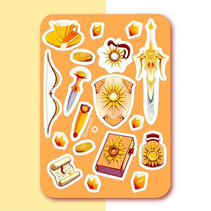 Radiance - Planche d'autocollants pour la vente par Burrows Arts