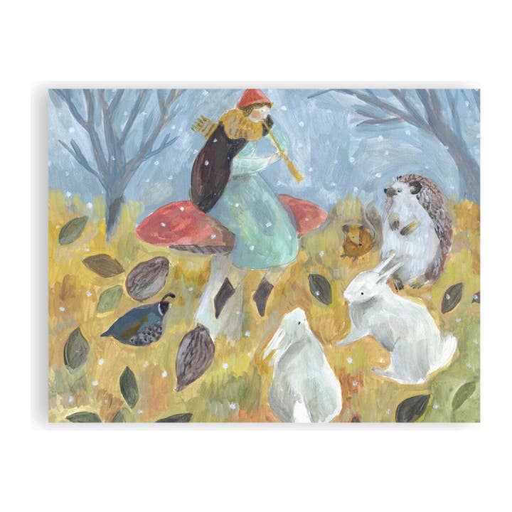 Chansons d'hiver 10 Cartes Postales pour la vente par Ingrid Press