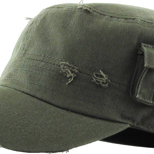 KBETHOS - Wholesale Baseball Cap - Unisex - Distressed Army Cadet (Fitted)25