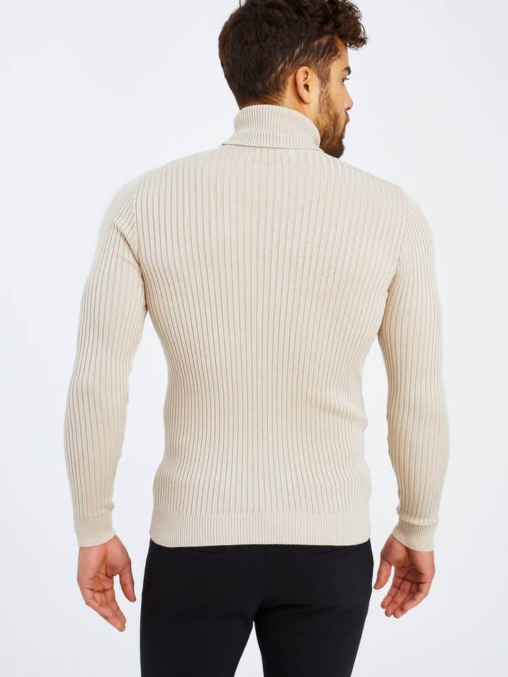 Leif Nelson GmbH - Wholesale Knit Sweater - Men's - Men's Fine Knit Turtleneck Sweater LN-167017