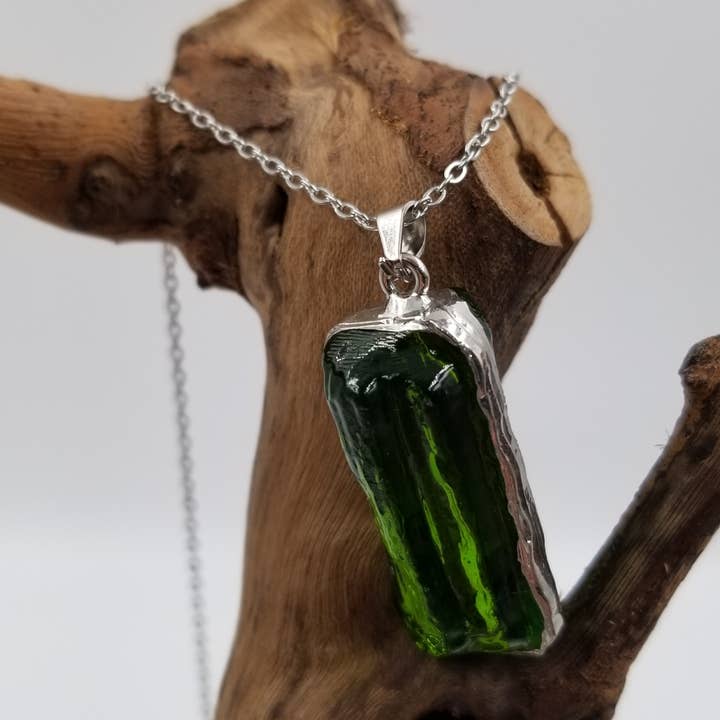Natural Green Crystal Pillar Necklace for wholesale by CHAKRA JEWELRY