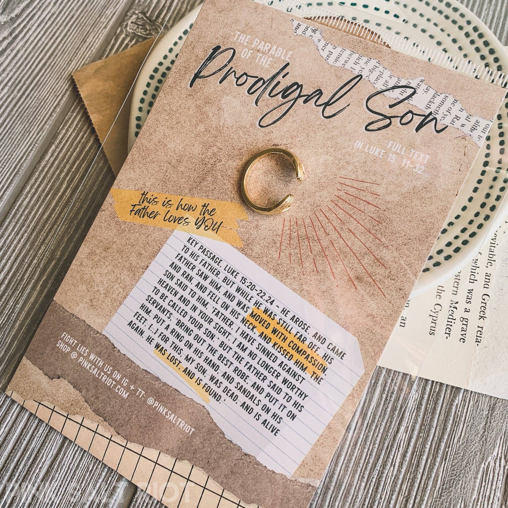 Pink Salt Riot - Vendita all'ingrosso Anello midi/a fascia - Anello «L'abbraccio del Padre»2