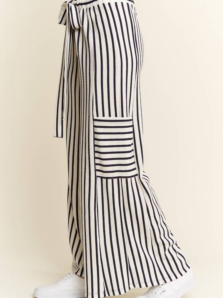 JADE BY JANE - Wholesale Pants - Women's - PLUS SIZE STRIPE WIDE LEG PANTS36